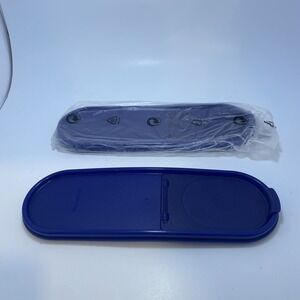 Tupperware Oval Modular Mates Pour Lid Flip Replacement Lid Blue New Set of 2